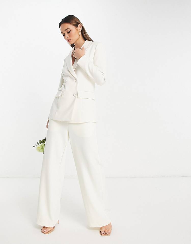 Y.A.S Bridal tailored suit set in white